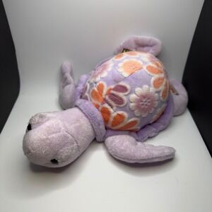 Ganz Webkinz Blossom Sea Turtle Purple Floral Plush Stuffed Animal HM640